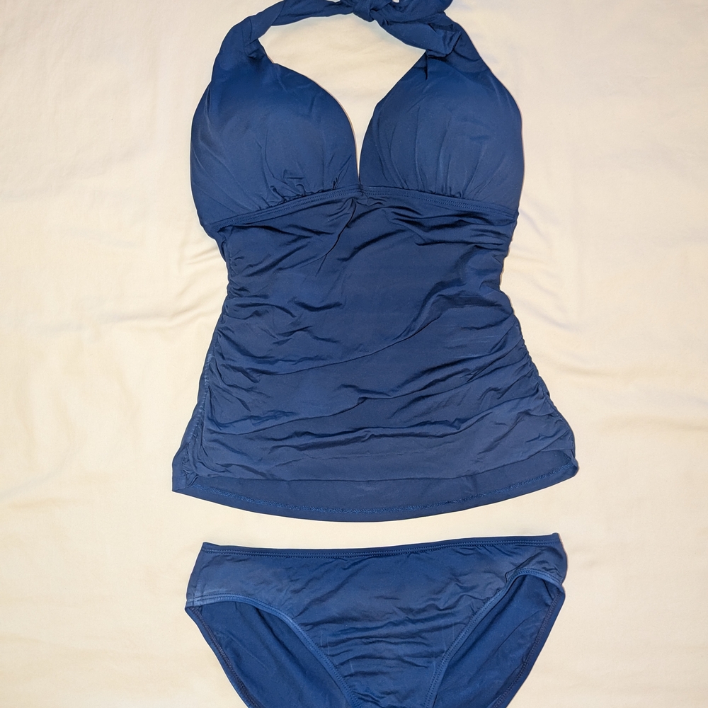 Ralph Lauren Blue Classic Bikini Halter Style